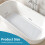 Smiry Non Slip Bath Mat with 300 Strong Suction Cups, 100x40cm 4