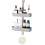 Kitsure Over Door Shower Caddy, 2-Tier Hanging Bathroom Shelf, Silver 3