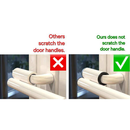 Sevko Patio Door Lock with Protection Inserts, Prevents Scratches, Easy Install, Extra Security, White 2