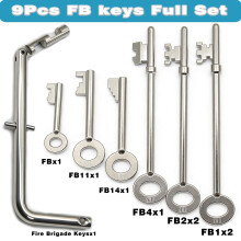 Fire Brigade Keys Full Set 9Pcs with FB1 FB2 FB4 FB11 FB14 Universal F