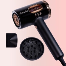 ELLA BELLA Professionell Smart Ionic Hårtork med Diffusor Negativ Jon Fön Intelligent Värme & Vindhastigheter