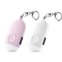 130 dB sirene, lichtgewicht en draagbaar persoonlijk veiligheidsalarm met verbeterde vibratiesensor, voor vrouwen, kinderen, ouderen en hardlopers.