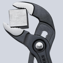 KNIPEX Cobra Water Pump Pliers, 150 mm, Nuts to 30 mm, Pipes to 36 mm, Self-Locking, Fine Adjustment by Button Push, Pipe Wrench, 87 01 150