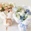 Geschenkpapier mit Blumenmuster, Minirolle, weiße Blumen, 10 Stück 5