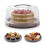 GEEZY GEEZY Plastic Cake & Cupcake Carrier with Handle & Lid 11" Round Storage Container 1