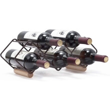 Suport de vin durabil și robust pentru blat, finisaj elegant cu metal rezistent la zgârieturi, dimensiune perfectă pentru sticle obișnuite, cupru