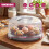 GEEZY GEEZY Plastic Cake & Cupcake Carrier with Handle & Lid 11" Round Storage Container 3