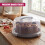 GEEZY GEEZY Plastic Cake & Cupcake Carrier with Handle & Lid 11" Round Storage Container 7