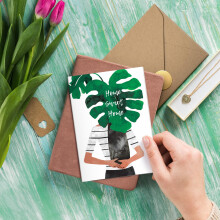 SWEETZER & ORANGE Housewarming Card – Elegant New Home Greeting Card with Envelope & Gold Foil Seal