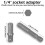 8 Pcs 1/4 Hex to 1/4 Socket Adapter, Hex to Square Socket Bit Adapter Extension Sockets Driver Bits Impact Power Tool Replacement Part Adapters for 3