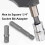 8 Pcs 1/4 Hex to 1/4 Socket Adapter, Hex to Square Socket Bit Adapter Extension Sockets Driver Bits Impact Power Tool Replacement Part Adapters for 4