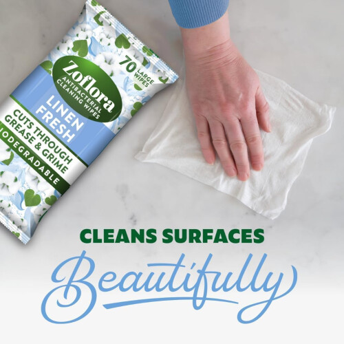 Zoflora Zoflora Linen Fresh Biodegradable Wipes Antibacterial Multisurface Cle 2
