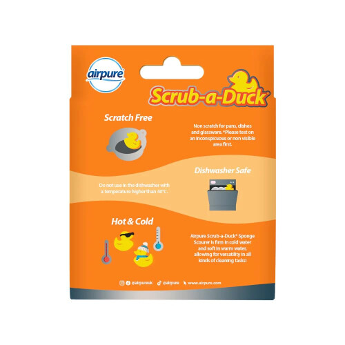 Airpure Scrub-a-Duck Sponge Scourer - Odour Resistant - Non Scratch 1