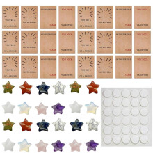 Valentine Cards with Heart Crystals 24 Pack