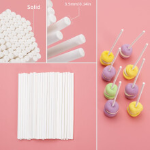 SOTMALTK 320Pcs Cake Pop Sticks and Wrappers Kit, Lollipop Sticks with Cake Pop Bags and Metallic Twist Ties Bow