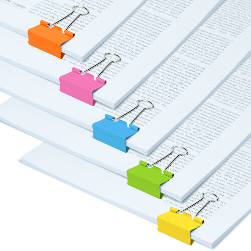 Rapesco FBC41COL 41 mm Foldback Clips, Assorted Colours, Pack of 10 2