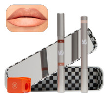 SARELLY CREATIVO LAB | Kit Makeup Vegan 5 in 1 | Rossetto, Contorno, Illuminante, Temperino & Specchio
