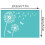 OLYCRAFT 2Pcs Self-Adhesive Silk Screen Printing Stencil Dandelion Pattern Mesh Transfers Stencil Dragonfly Pattern Silk Screen Stencils for Painting 2