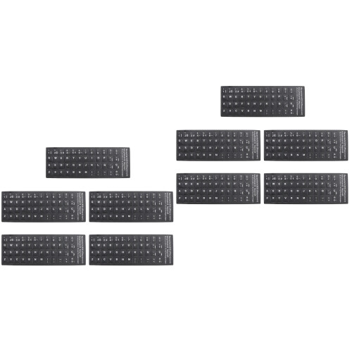 Autocollants Lettres Clavier Noir PVC Adapté Maison
