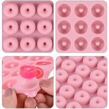 WishesMar Silicone Mould for Chocolate Candy Forming Mold Extra Small Mini Round Donuts Shape - Non-Stick Reusable DIY Molds for Kitchen Creation Fun