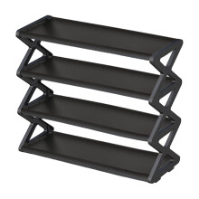 Étagère à chaussures en X à 4 niveaux en acier, rangement compact