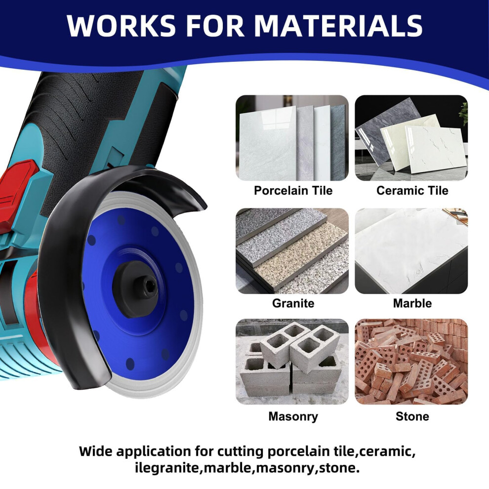 2Pack Of 115Mm Diamond Cutting Discs For Angle Grinder Super Thin Fast Clean Cut On Porcelain Granite Marble Concrete Tiles Stones Bricks & Ceramics 5051226986291