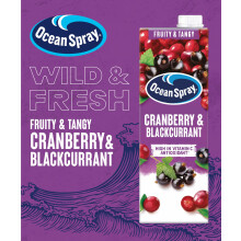 Ocean Spray Cranberry Blackcurrant Juice Drink 1L Sugar Natural Swe