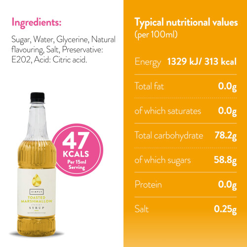 Simply Toasted Marshmallow Syrup 1 Litre 2
