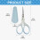 ASIRYVA 1 Pcs Embroidery Scissors with Protective Case, Sewing Scissors for Needlework, Thread Cutting, Handicrafts & DIY Projects (Blue) 2