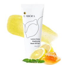 LABIORA] Korean 5-Minuten Wash-Off Gesichtspeeling-Maske- All-in-One Hautpflege mit Zitrone & Manuka-Honig