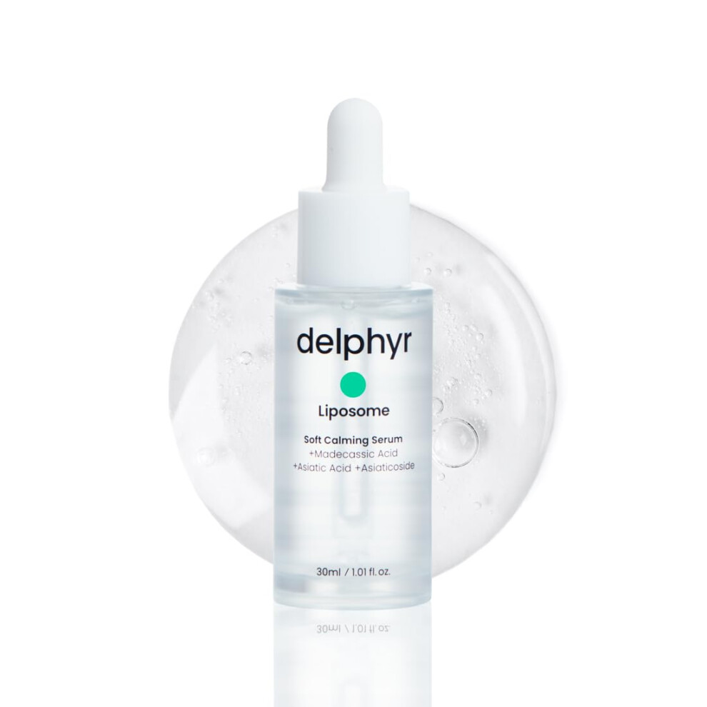 Delphyr Liposome Soft Calming Serum, Lightweight Nourishing For Sensitive Skin With Centella Asiatica Teca, Korean Skincare For Trouble Care (1.01 Fl.