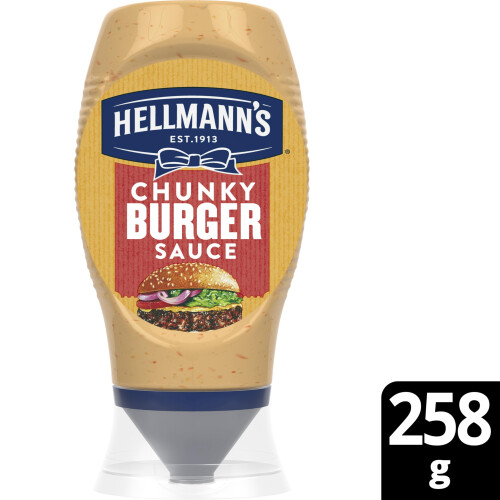 Hellmann's Chunky Burger Sauce Condiment Squeeze Bottle for delicious 1