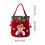 Christmas Velvet Gift Bag 22x20cm Red Drawstring 3