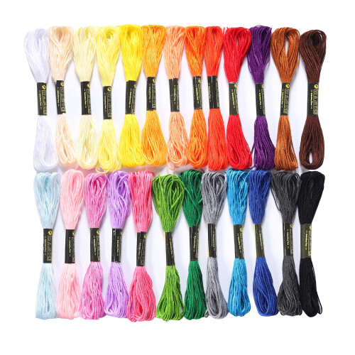 Embroidery Threads 25 Skeins Per Pack, AUERVO Embroidery Floss, Cross Stitch Threads 1
