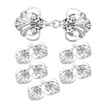 6Paires Boutons Métal Zinc, Clips Rétro Pour Couture Vêtements