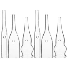 6Pcs Clear Glass Blackhead Removal Tubes for Facial Beauty Machine Use