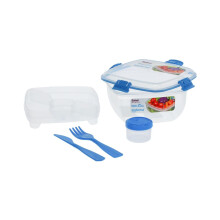Sistema Salad TO GO Lunch Box with Individual Compartments Travel Cutlery