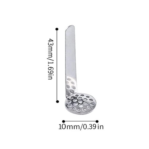 Fenny's Creations 10mm Silver Conical Steel Spoon Pipe (5 Pack) 1