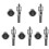 5Sets Robuster Türspion, Silver, Für Wohnungstür 1