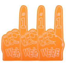 3Pcs Multi Eva Sports Foam Fingers for Game Day Cheer Decoration