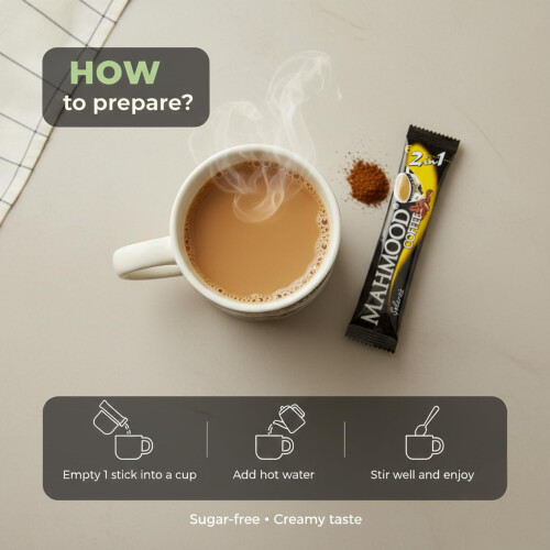 MAHMOOD COFFEE 2IN1 STICK 48 x 10 G 2