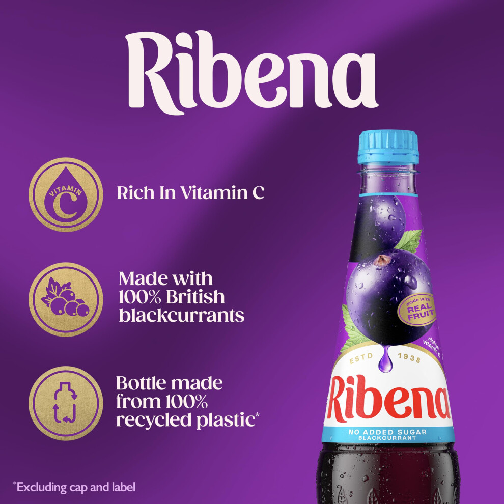 Ribena Blackcurrant Squash No Added Sugar 15L – Real British Blackcurr