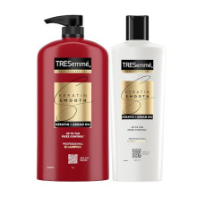 Tresemme Keratin Smooth Shampoo 1 L & Conditioner 335 Ml, Med Keratin & Arganolja För Rakt, Glansigt Hår