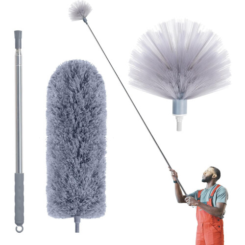 Cobweb Duster Kit with 100" Extension Pole & 2 Washable