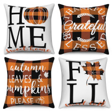 Clúdaigh Piliúir Pumpkin Fall 20x20 orlach, Sraith de 4
