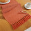Orange Gold-Thread Table Runner 13x90 in with Tassels 1