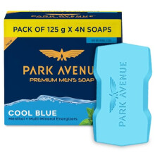 Park Avenue Premium Mäns Tvål För Bad Cool Blue | 125G (4-pack) | Mentol & Mineral Energizer | För Alla Hudtyper