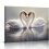 White Swan Canvas Wall Art Pair 16x12 in Framed 1