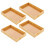 Bamboo Drawer Organizer Tray 40x20x5.5cm 4 Pack 1