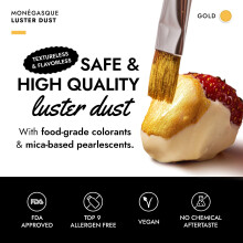 MONÉGASQUE Gold Edible Glitter for Drinks 15g – Edible Glitter for Cak